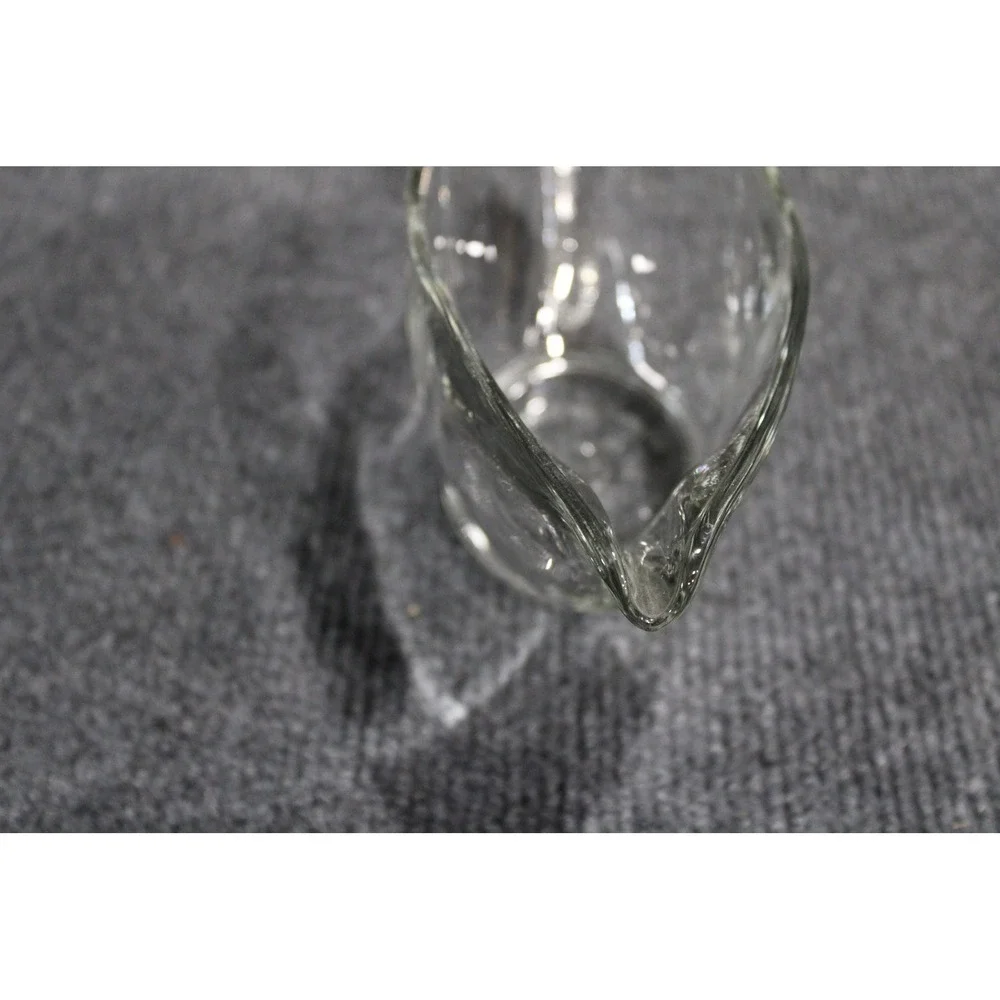 Anchor Hocking Fire-King Clear Glass Gravy Boat with Handle USA Made
